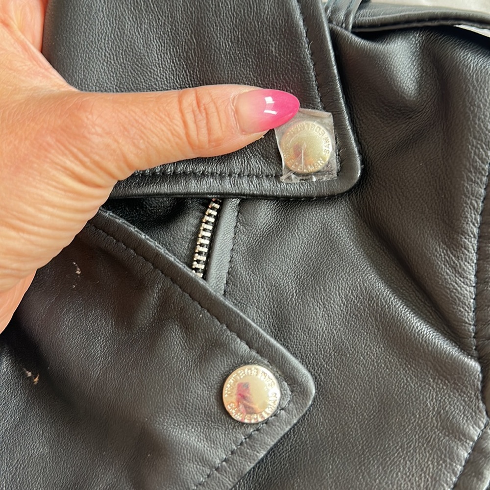 Brand new w/tags black Sam Edelman, leather motorcycle jacket. Never been worn. - Picture 3 of 8